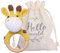 Youuys Babyrassel Gehäkelte Holz Häkeln Tiere Greifling Baby Holz Rassel Baby mit Sound Handmade Rassel für Neugeborenes Baby Geschenk Junge und Mädchen Geschenk zur Geburt (Giraffe)