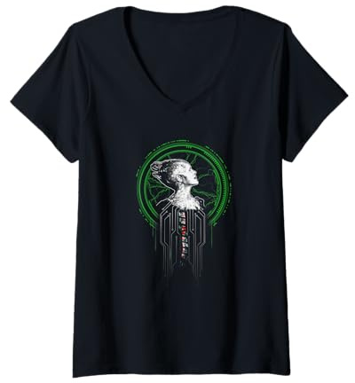 Damen Star Trek Borg Queen T-Shirt mit V-Ausschnitt