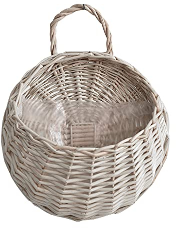 BIOSA Hängend Blumentopf Weidengeflecht Pflanzkorb Zum Aufhängen Gewebter Rattanvase Korb Gartendekoration Haus, Garten, Wanddekoration, Tür-dekoration