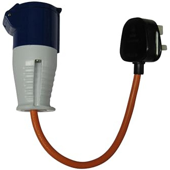 SecureFix Direct Fly Lead Socket Converter 13A Plug to 16A Socket (Cable Caravan RV Motorhome Adaptor)