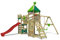 Fatmoose Spielturm Ritterburg RiverRun Royal mit Schaukel & roter Rutsche, Outdoor Kinder Kletterturm mit Sandkasten Leiter & Spiel-Zubehör für den Garten