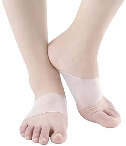 Protector plantar de gel - Protector de gel de silicona para hombres y mujeres - Ampollas hidratantes, pies agrietados, fascitis plantar, espolones óseos - Soporte acolchado - Mangas protectoras