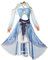haikyuu Damen-Badeanzug, Anime-Derivate, einteilig, mit Wickelrock und Stirnband, Netzstoff, Neckholder-Badebekleidung, Blau, M