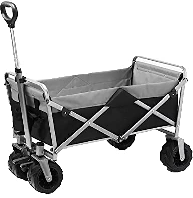 ZAANU Bollerwagen, Outdoor-Gartenwagen, Trolley mit Bremse, Faltbarer Trolley, maximale Tragkraft 100 kg, geeignet für den Einsatz im Freien und beim Camping