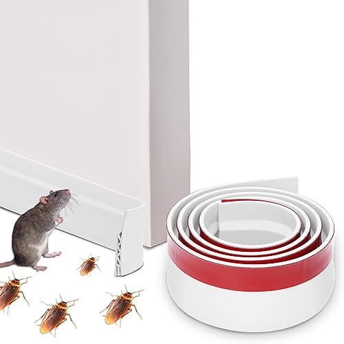 SerDa-Run Adhesive Under Door Sweep Weather Stripping Soundproof Rubber Bottom Seal Strip Draft Stopper Draught Excluder 100CM
