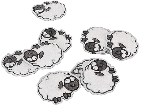 Aufnäher Zum Aufnähen, 30 Stück, Niedliches Cartoon-Schaf-Design, Bestickte Nähflicken, Gestickte Applikationen, Flicken Zum Basteln von Kleidung, Kleidern, Applikationszubehör
