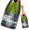 Étiquette de bouteille d'anniversaire 2 pièces; Étiquette Joyeux Anniversaire pour bouteilles de champagne et de vin, autocollante; Cadeau d'anniversaire pour homme et femme (70e anniversaire)
