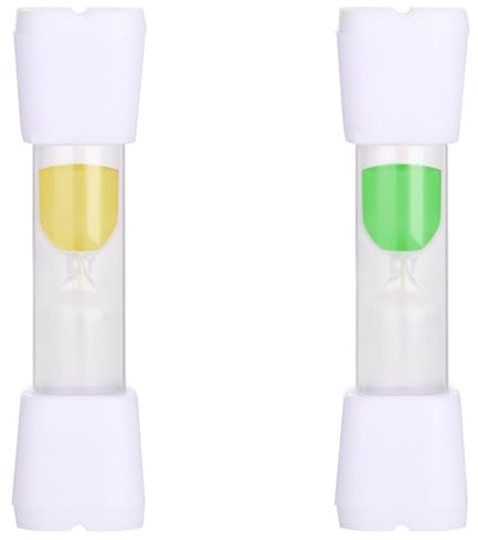simarro Sabliers Set, 2 pièces sablier 3 Minutes chronomètre sabliers Anti-Chute sabliers sabliers pour Salle de Classe Cuisine Jeux Bureau à Domicile décoration Cadeaux créatifs (Jaune + Vert)