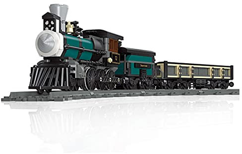 ALiquid Technik Zug Klemmbausteine Set, Technik Retro Dampflokomotive Bausatz für TH10, Bausteine Kompatibel mit Lego - 560 Teile