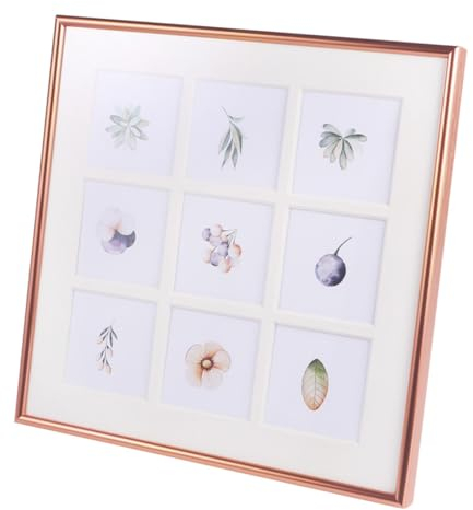 Amosfun 1 9 Jiugongge-Fotorahmen Fotohalter Bildhalter bilderrahmen Bürodekoration Schreibtischaufsatz Büro-Fotorahmen Aluminiumlegierung schmücken Fotopapier Fotos entwickeln a4