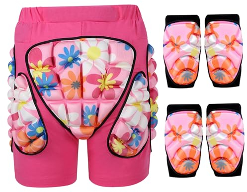 3pcs/Set Snowboard -Schutzausrüstung Kinder Impact Shorts, Knieschilder & Ellbogenpolster Eva gepolsterte Snowboard -Shorts Dicke Ripple Impact Shorts Guard für Kinder Ski -EIS Skaten s