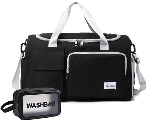 Kleine Damen-Fitnesstasche, Reisetasche für das Wochenende mit Schuhfach, 28x50x21cm /11*19.6*8.2 inch