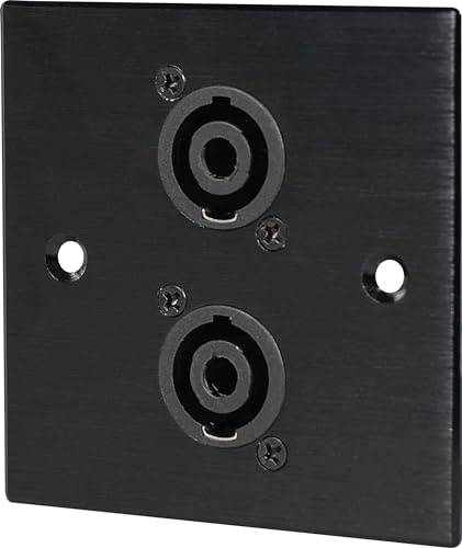 2 x Four Pole Speaker Socket Wall Plate