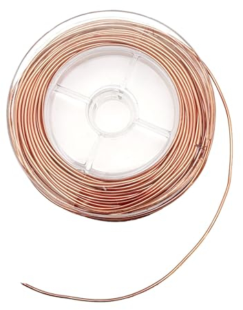 JZK Carrete de alambre de cobre esmaltado de 10 m y 1 mm de espesor, alambre de latón aislado para electroimán, bobinado de motor, imanes, bobinado y transformaciones.