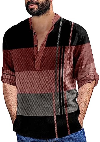 Uwdiohq Prime Deals Chemise Homme Coton Manche Courte Chemise Demi Manche Homme T Shirt Homme Bleu Ciel Chemise Fushia Homme Chemise Manches Bouffantes Homme Chemise Été Homme Leger Open Box Deals
