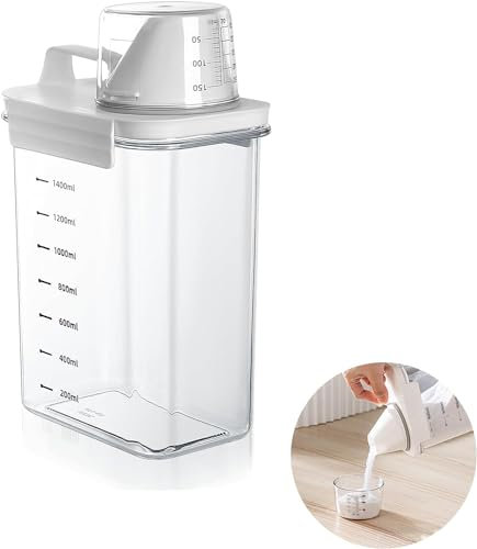 Caja de Almacenamiento para detergente en Polvo, Caja para detergente Suave, para Uso en detergentes, detergentes líquidos y Perlas aromáticas, 1800 ml