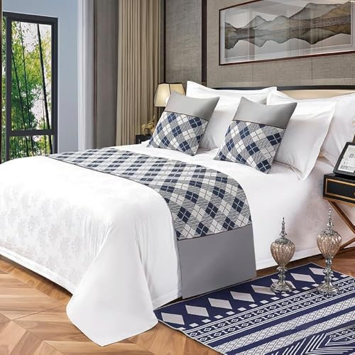 Chemins de lit Foulard Jacquard Foulard de couvre-lit Foulard de chambre Foulard de lit Foulard de luxe Hotel Protection pour pied de lit Couvre-lit décoratif Protecteur de literie(2,50x180cm (for 1.2