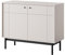 Bettso - Kommode Beige - Sideboard Wohnzimmer - 104 cm breit, 84 cm hoch - Mehrzweckschrank mit Türen und hohen Beinen - für Schlafzimmer, Flur