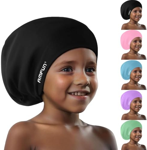 AMFUN Badmössa för långt hår, extra stor badmössa för kvinnor, silikonbadmössa, kvinnor och män, badmössa för dreadlocks, hårförlängningar, flätor, afro hårvävning