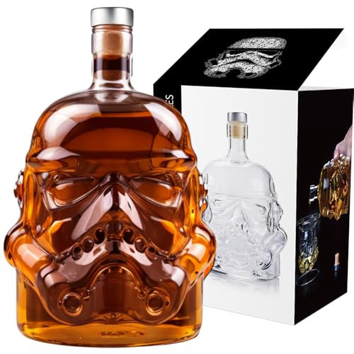 Whiskey Decanter Transparent Creative Flask Decanter, Christmas Gifts for Men, 750ml Whiskey Carafe Glasses for Liquor,Brandy,Scotch,Vodka,Bourbon for Dad,Husband,Boyfriend