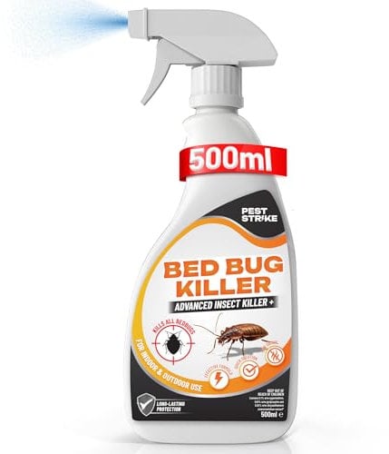Bed Bug Spray for Mattress - 500ml Fast-Acting Repellent – Stain-Free, Plant-Based Formula for Home & Travel – Effective Bed Bug Spray for Furniture, Luggage & Upholstery