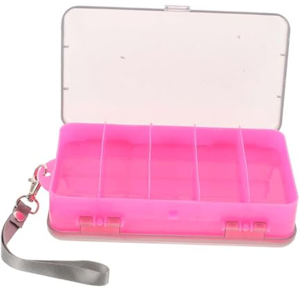 VANZACK Doppelseitiger Angelköderkasten Multifunktionale Kunststoff-angelbox Mit Mehreren Fächern Spritzwassergeschützt Klarer Behälter Für Outdoor-Angeln