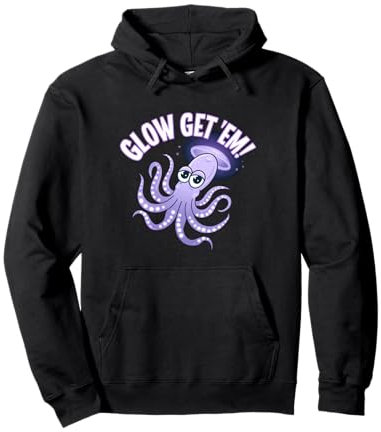 Design Glow Get 'Em Octopus Felpa con Cappuccio