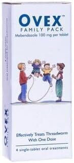Family Pack - Threadworm Treatment, Effective Deworming for Adults & Children, One Dose, Easy-to-Swallow