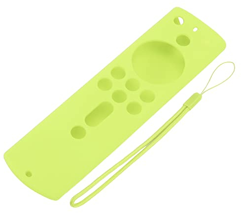 Shockproof Tv Remote Cover, Silicone Remote Control Protective Case Anti Slip Grip Firestick Remote Cover Precise Fit Fire Remote Cover for Fire Tv Stick 4k 2018 (Green)