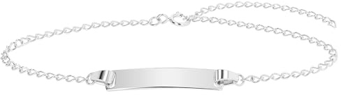 Akzent Armband Unisex - Premium Armband Unisex in Schwarz aus 925/- Silber, rhodiniert, 100% Wasserfest & Hautverträglich