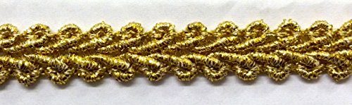 16,40m Posamentenborte 10mm breit Farbe: Lurex-Gold TSL-Bullet-C-Gold