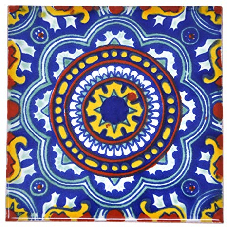 Mexikanischen handgemachten Talavera, 10.5cm Fliesen - Eine Packung von 10