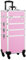 Yaheetech Grande Valise à Maquillage Mallette Maquillage 4 en 1 Aluminium Beauty Case Boîte Bijoux Comestique Professionnel 34 x 25,5 x 80 cm Rose