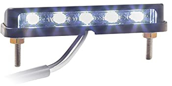 LED-Kennzeichenbeleuchtung Nice schwarz E-geprüft Universal Motorrad Roller Nummernschildbeleuchtung