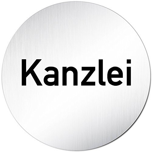 'Placa para puerta XXL KANZLEI Cartel • Ø 100 Mm • aluminio placa para puerta (anodizado) • • Nota Cartel Privado