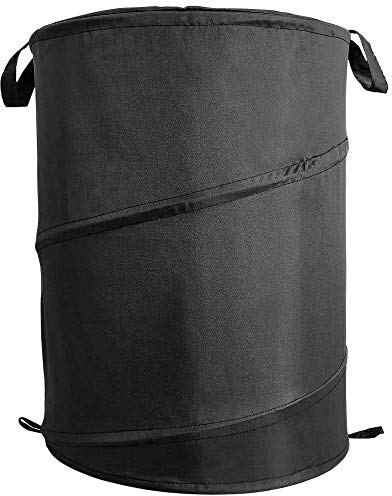 TOSKATOK Single Clothes Washing Laundry Bag Bin Reusable Mesh Zipped Pop Up Collapsible Basket