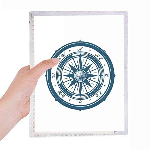 Kompass Droits Military Ocean Army Notebook Loose-leaf Spiral Refillable Journal