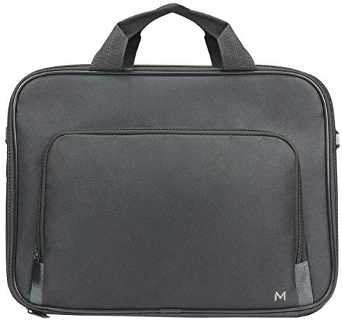 MOBILIS Sacoche pour Ordinateur Portable 14-15.6, Sac à Bandoulière Ouverture Clamshell, Structure Rigide, Matière Résistante, Noir