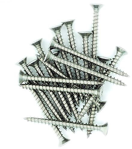 No.8 x 1 (4.5mm x 25mm) Pozi Countersunk Chipboard Screw - Stainless Steel (A2) (Pack of 20)