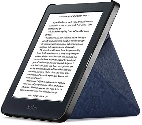 Forefront Cases Étui pour Kobo Nia (Modèle:2020) - Étui de Support Pliant (Style Origami) - Mince et Léger, Fonction Automatique Veille/Réveil Intelligente Coque pour Kobo Nia - Bleu Foncé