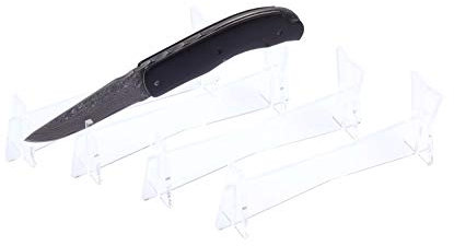 4 Stück Acryl Messerstände für Vitrine Messerhalter Messerpräsenter Messerdisplay Set