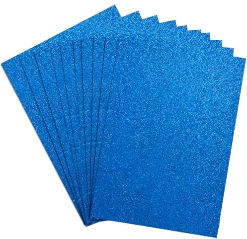 Springboard 10934 Glitzerkarton, A4, Packung mit 10 Bögen, Blau