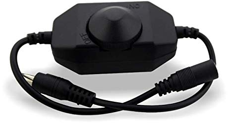 LED Dimmer für LED-Stripes DC 12V~24V max. 6A Regler mit Koax Steckerkupplung | Schwarz