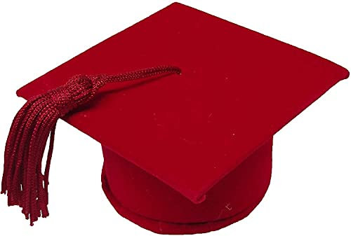 BARATTI Cappello Laurea Rosso, 24 Pezzi, Bomboniera Porta Confetti, Festa, Party