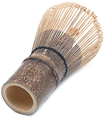 ANCLLO Fouet en bambou noir Chasen Matcha Outil de cérémonie du thé japonais 70-75 dents