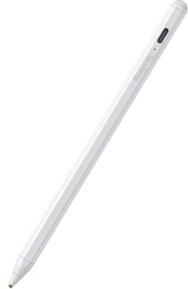 Stylet pour iPhone 11 Pro, stylet universel à pointe fine de 1,5 mm, compatible avec iPhone/iPad Pro/Samsung/Surface et autres écrans tactiles, stylet actif blanc