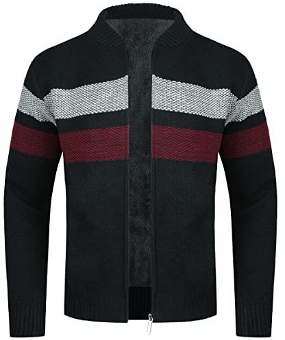 YOUTHUP Cárdigans de Hombre Invierno Casual Suéter Forro de Lana Cárdigan de Punto para Hombre