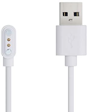 kwmobile USB Kabel Charger kompatibel mit Willful Fitnesstracker/Smartwatch YAMAY/Fitpolo/Wyze/Umidigi Ladekabel - Smart Watch Ersatzkabel - Fitnesstracker Aufladekabel in Weiß