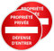 TK Thermalking - Panneau propriété privée- Panneaux de PVC - Plaque défense d'entrer - Signalétique en plastique Ø 21 cm (2)