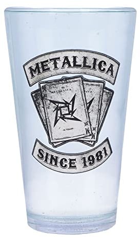 Nemesis Now Officially Licensed Metallica Since 1981 Dealer Glass, 14.8cm